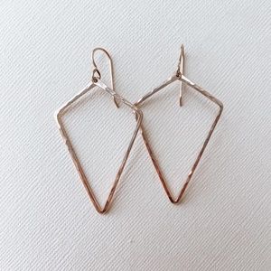 Hammered Geometric Dangle Earrings